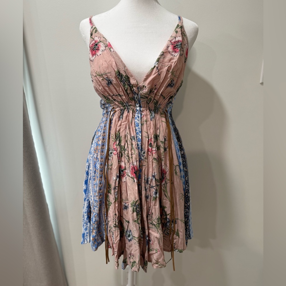 Selfie Leslie - Floral Pink and Blue Women's Dress